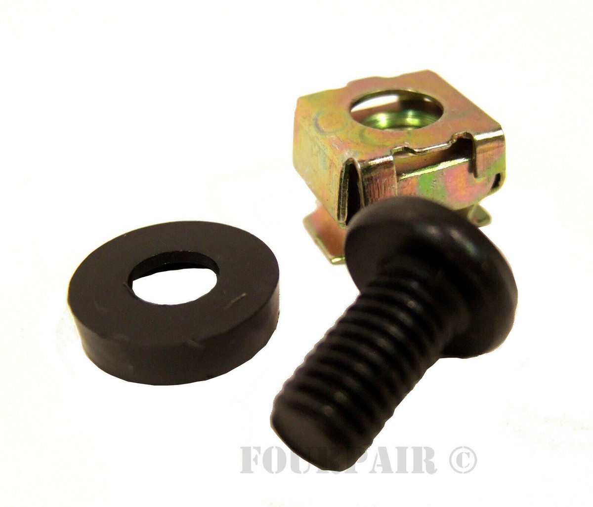 24 Piece Cage Nut Set 24-Piece M6 Rack Mount Cage Nuts & Bolts Kit With ...