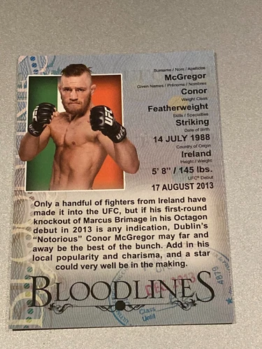 2013 Topps UFC Bloodlines Insert Set (14) Conor McGregor Khabib Nurmagomedov RC