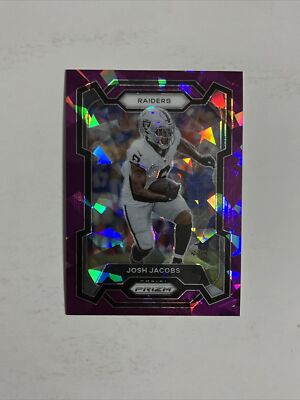 2023 Panini Prizm Josh Jacobs 158/225 #178 Purple Cracked Las Vegas Raiders