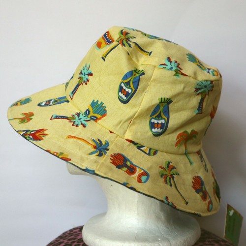 Mens Reversible Bucket Hat - Hawaiian 