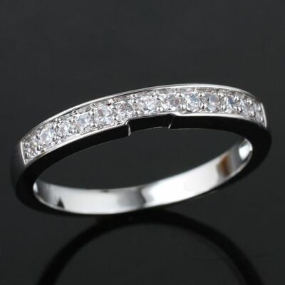 Women Right Finger 925 Sterling Silver Band Ring Sz Wedding Anniversary Gift