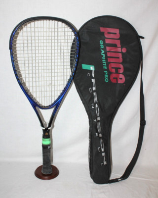 Tennisschläger Racket Tecno Pro Quartz Titanium Oversize blau & Prince Tasche
