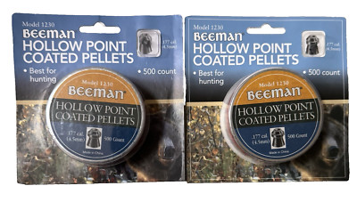 2X Marksman Beeman 500 PACK / 1000 Total .177 Cal.  HOLLOW  POINT PELLETS #1230