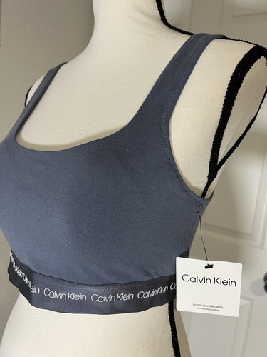 NWT Calvin Klein Women's Lightly Lined Cotton Bralette Sz.M New - Picture 2 of 7