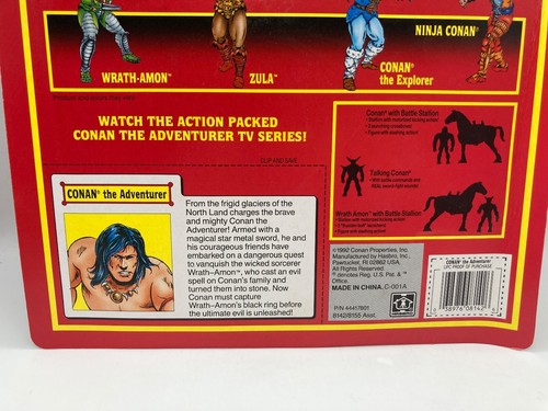 Vintage Conan der Abenteurer CONAN Actionfigur Spielzeug versiegelt MOC Hasbro 1992 - Bild 9 von 10