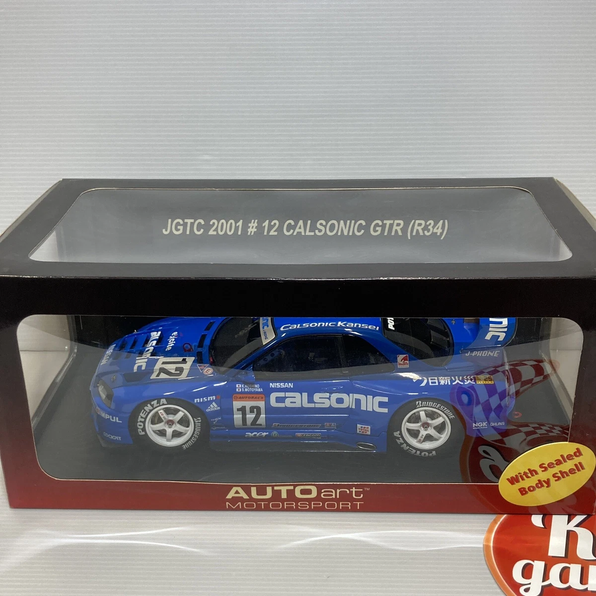 AUTOart 1/18 Nissan Skyline GT-R R34 JGTC 2001 #12 Calsonic