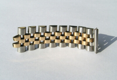 Rolex Datejust GMT Master Bandelement Links Stahl Gold 17,38mm 5,90cm lang I350