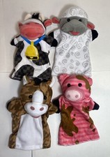 Melissa  Doug Hand Puppet Farm Animals Friends Soft Cow Pig Horse Sheep Toys 1H