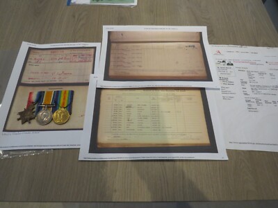 WW1 MEDAILLE TRIO ZU L/37191 WHLR L C C MOORE RFA (geb. PADDINGTON)