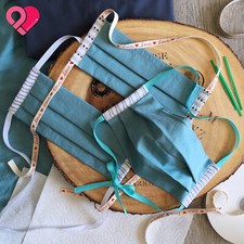 Cotton Fabric Face Mask Filter Pocket Slot Removable Nose Wire 600 Thread Count