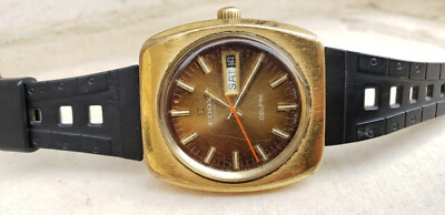 VINTAGE EDOX DELFIN DAY DATE AUTOMATIC MENS WATCH