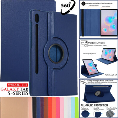 Fr Samsung Galaxy Tab S10 S9 S8 S7 FE+ Plus Ultra Smart Leather Case Stand Cover