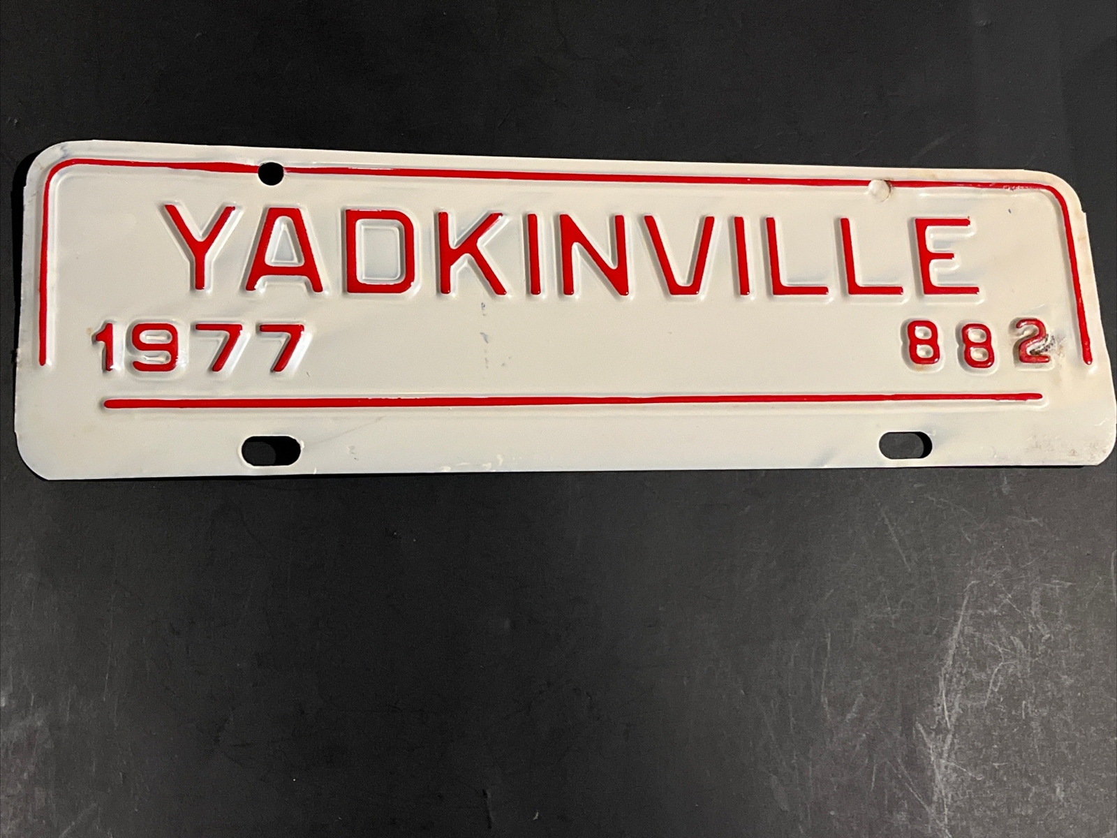 Yadkinville NC City Tag. 1977. Never Mounted. eBay