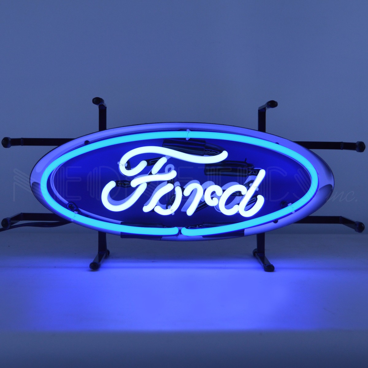 Ford Oval Neon Sign - Genuine Parts - Dealership - Mustang