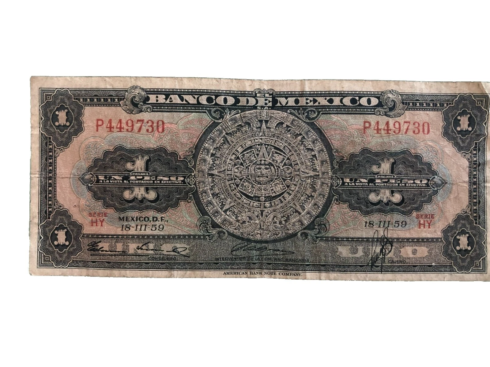 1959 Mexican Paper Money