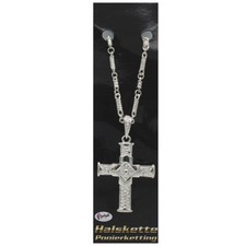 KREUZ HALSKETTE MEDAILLON AMULETT Halloween Karneval Vampir Pfarrer Kostüm Party