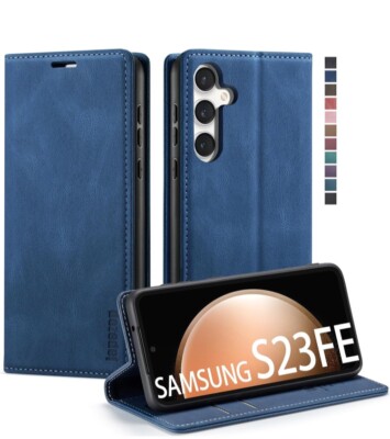 Samsung Galaxy S23 FE 5G Wallet Case RIFD Block Card Holder Kickstand Magnetic
