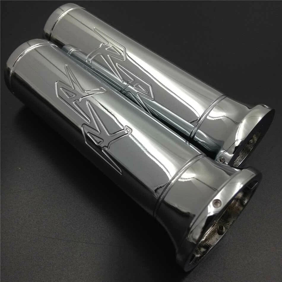 Chrome 22mm Handlebar Grips fit For Honda CBR 900RR 929RR 954RR 1000RR Fireblade - Image 4 of 4
