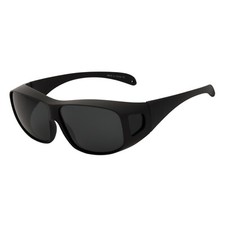 Polarized Fit Over Polarized Sunglasses Matte Black Frame Smoke Polarized Lens
