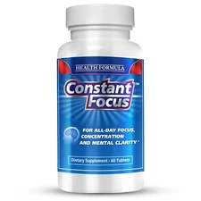 Constant Focus | Brain Heath Dietary Supplement - Focus, Memory, Boost, 60ct
