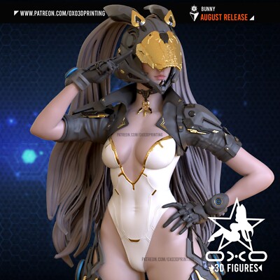 OXO 3D UNBEMALT 1:12 Resin Figur über 15cm groß The First Descendant Bunny