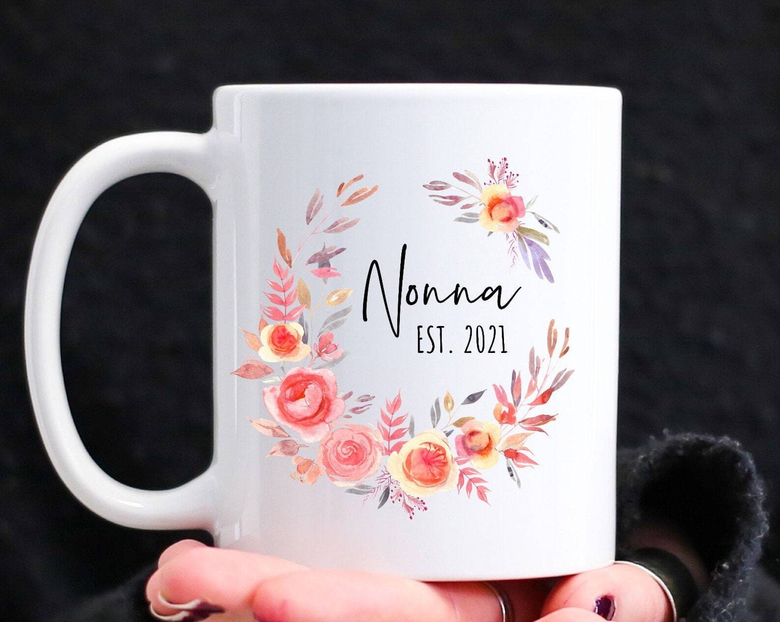 Nonna Established Coffee Mug Nonna To Be Baby Reveal Gift