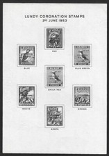 Lundy 1953 Coronation black print