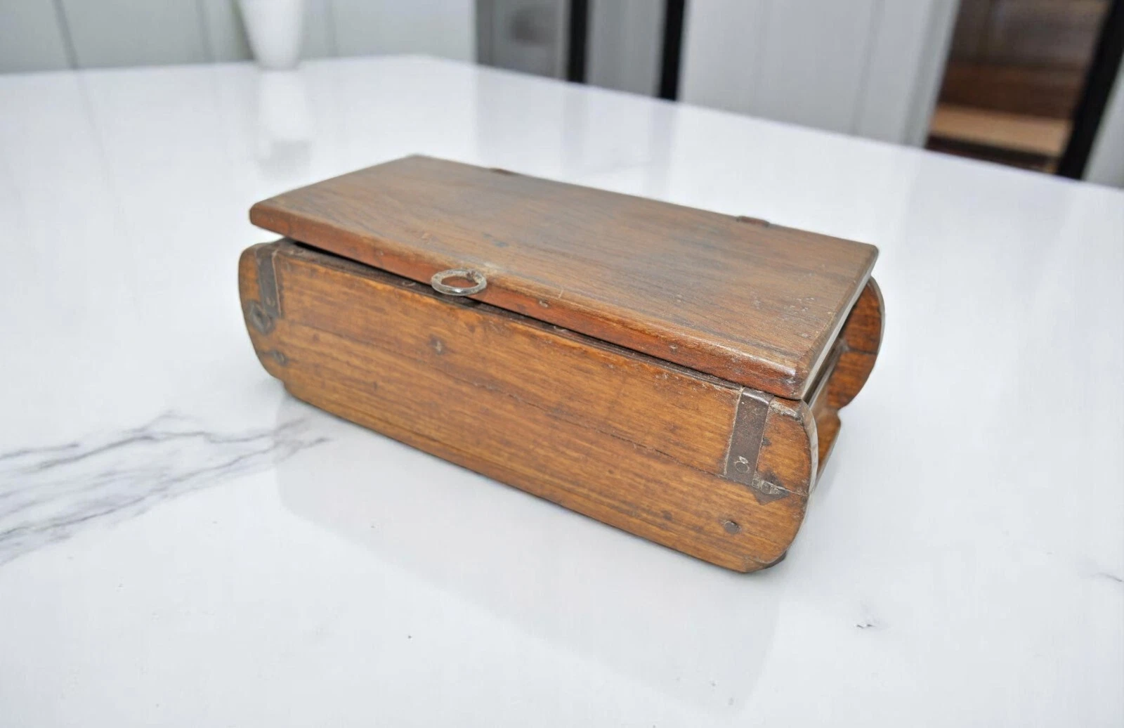 Vintage Wooden Brick Mould Tool Box Original Old Hand Crafted