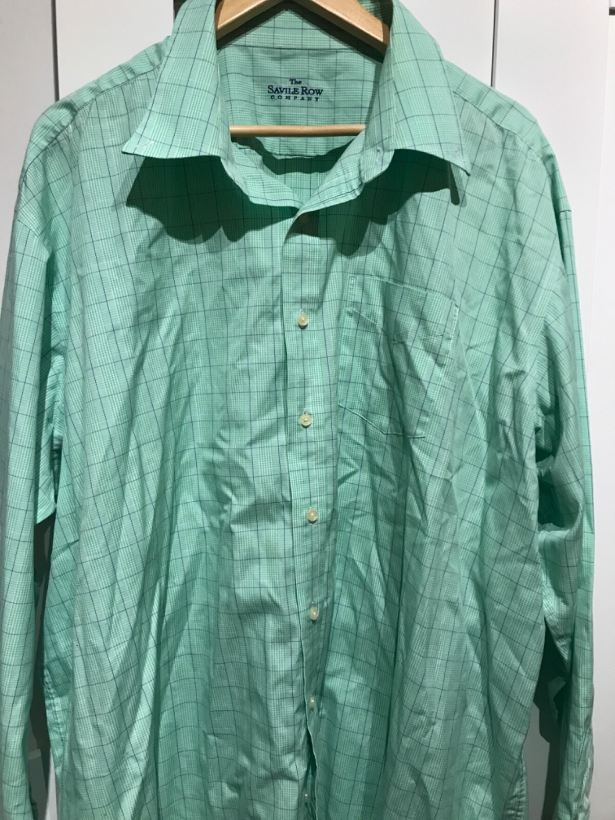 FILA Camicia verde a quadri manica lunga Saville Row Company taglia 20
