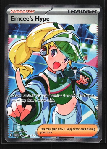 Emcee's Hype 220/182 Destined Rivals Ultra Rare Holo Pokemon Card
