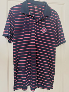 Ralph Lauren Sport Men's Polo Shirt Red Blue White South Fork Country Club L