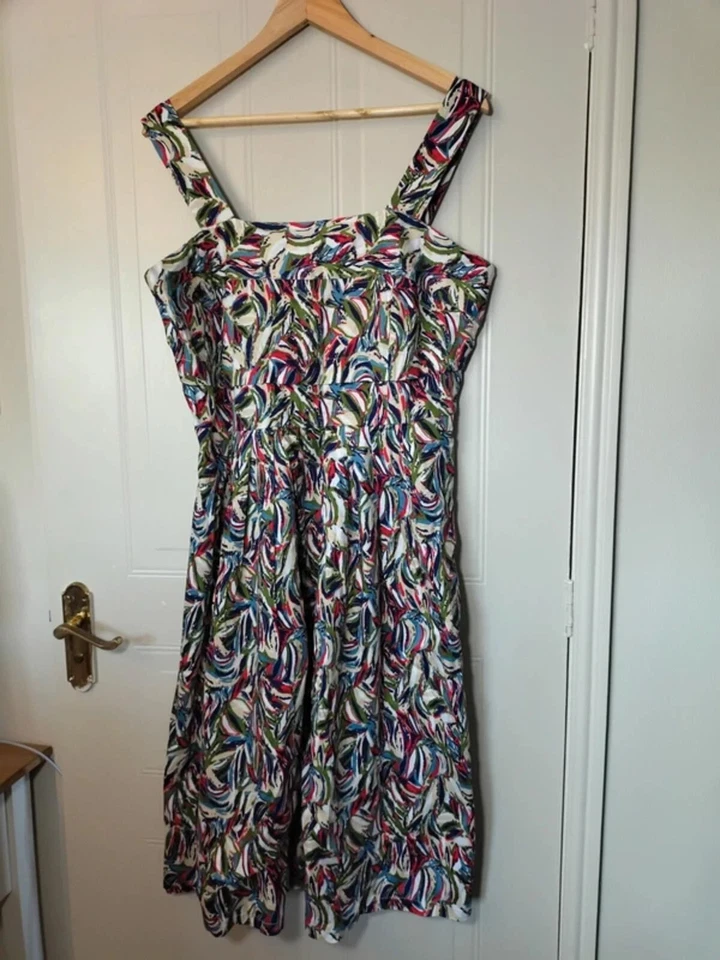 Carolyn Barker Cotton Summer Dress - Size 16 (Bag 15) - Image 1 of 4