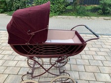 Nostalgie Kinderwagen Gesslein weinrot  Feinkord ! TOP!