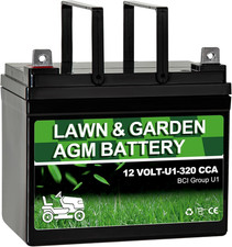 Lawn Garden AGM Battery Group 1 U1-320CCA Rechargeable SLA Starting Battery fo