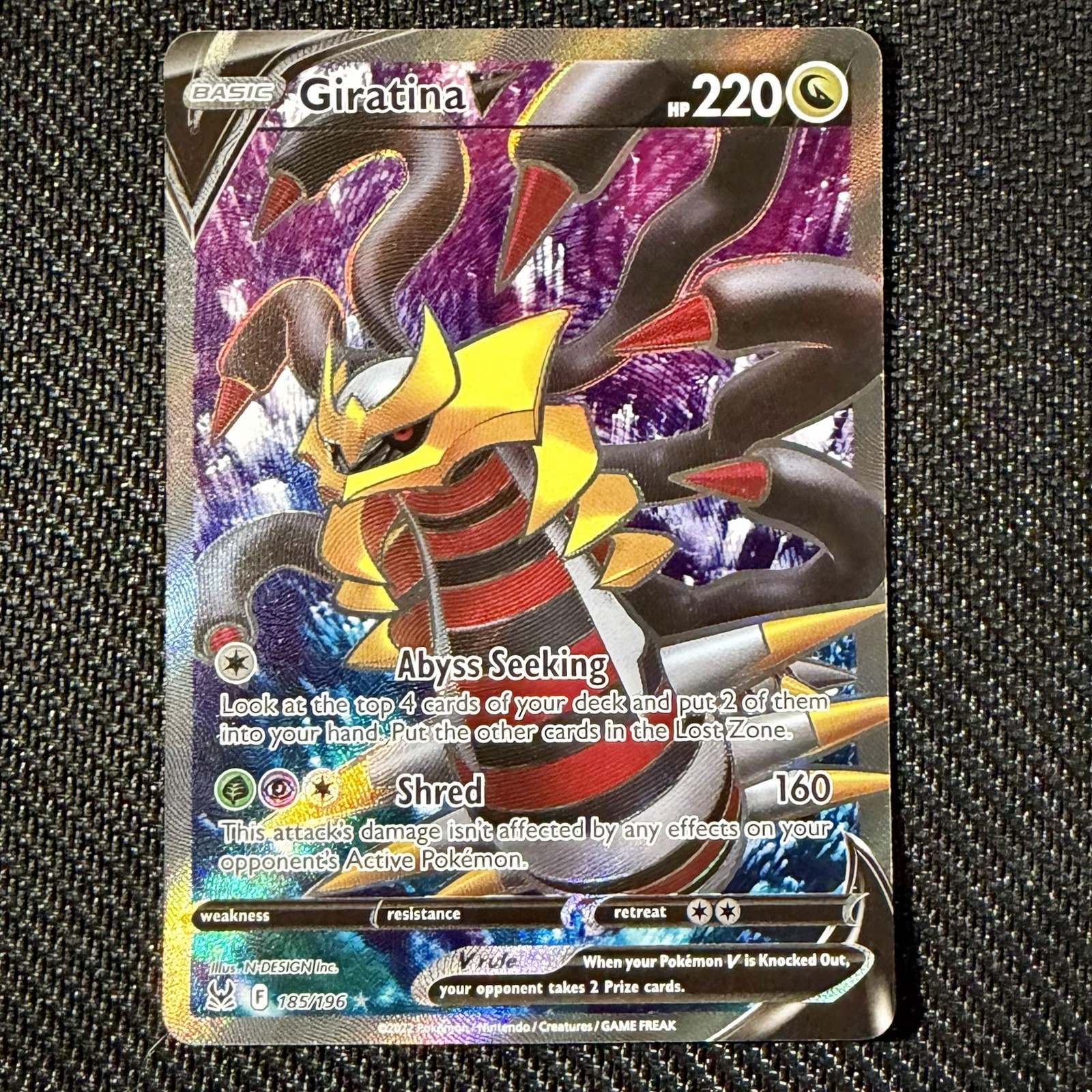 POKÉMON TCG GIRATINA V FULL ART! 185/196 LOST ORIGIN!