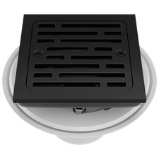 Delta DT062412-BL 4" Tile-In Square Shower Drain - Matte Black