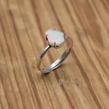 Ethiopian Opal Gemstone 925 Sterling Silver Ring Handmade Jewelry Ring For Gift