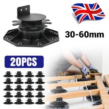 20X Adjustable Decking Pedestal Riser Foot Bearing Support Shed Base 30mm-60mm