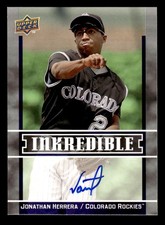 2009 Upper Deck #INK-HE Jonathan Herrera Inkredible Auto