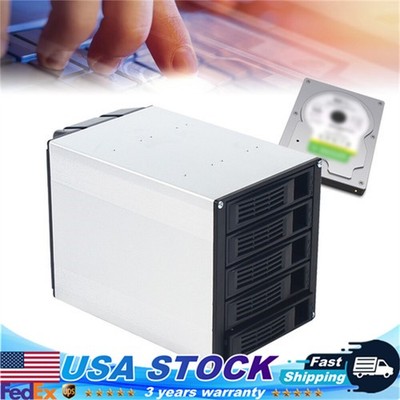 6 Gbps 5 Bay SATA HDD SAS Docking Station 2.5/3.5'' Hard Drive Bays