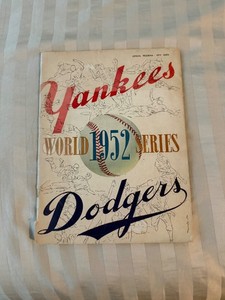 1952 World Series Program - Brooklyn Dodgers vs New York Yankees - Unscored