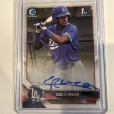2018 Bowman Chrome Carlos Rincon Auto 1st #CPA-CRI Dodgers