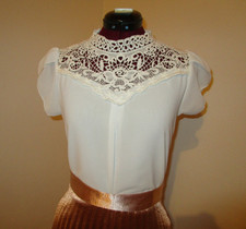 Ethereal Chiffon and Lace Blouse