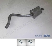 Auspuff Mitteltopf + Schellen für Jaguar XJ 6 3.2 Links X300+X330 1994-1997