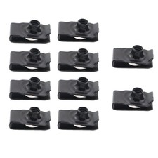 10PCS Extruded U-Nuts Bumper Fenders Clip-on Spring Nuts Automotive Metal Fen...