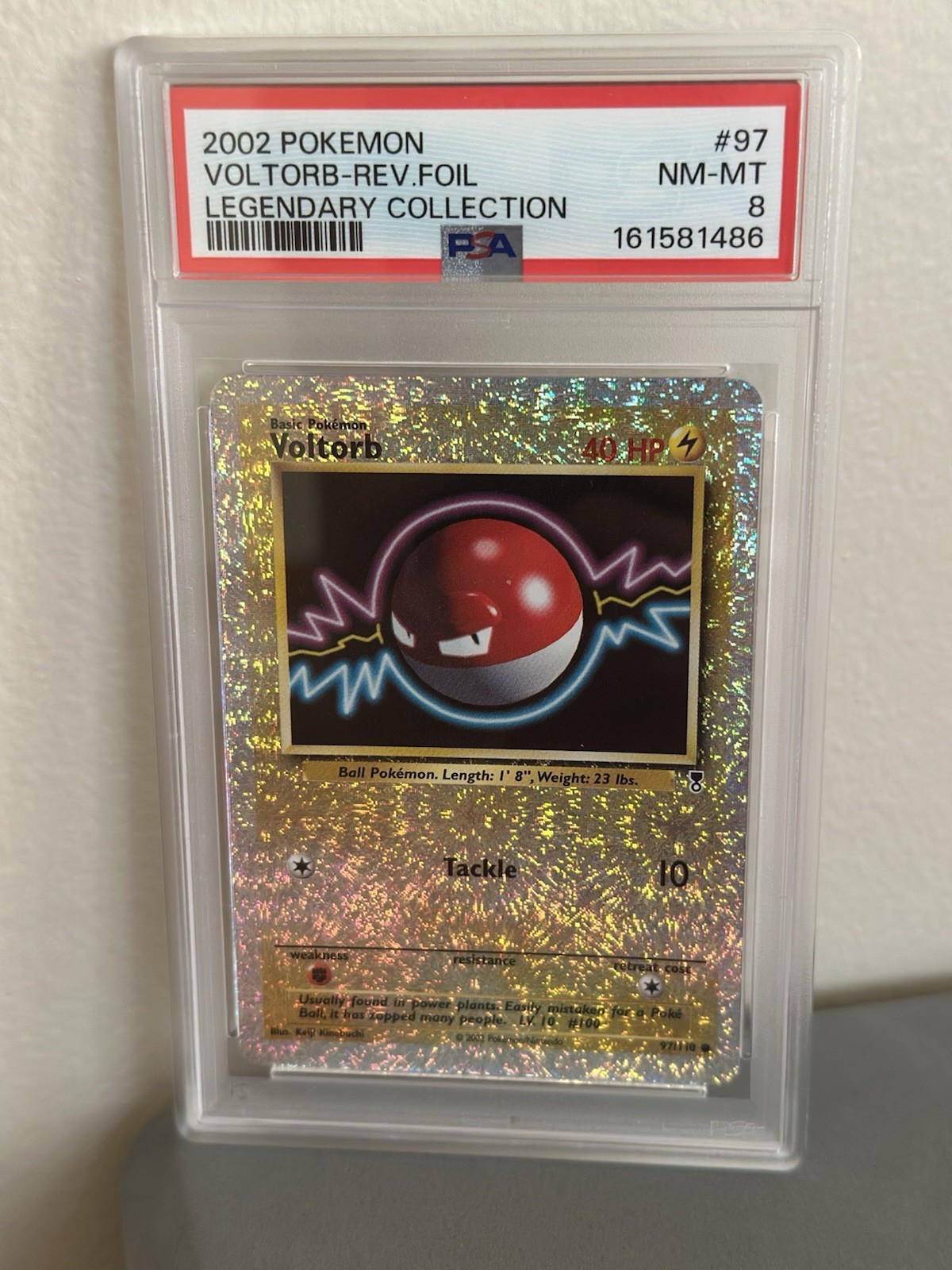 Legendary Silver 2002 POKEMON LEGENDARY COLLECTION #97 VOLTORB REVERSE FOIL PSA 8 NM-MT ...