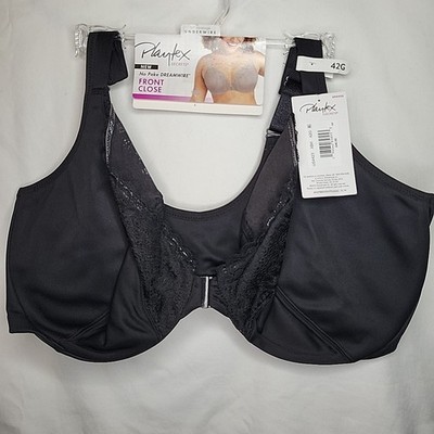 Playtex Bra 42G Dreamwire Front Close Black 4423 New with Tags