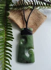 New Zealand Jade Greenstone Toki Koru Large pendant 69mm L x 34mmW Unisex
