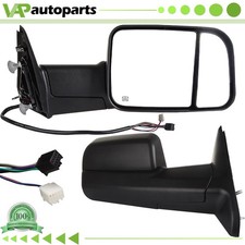 Black Power Heated Towing For Dodge Ram 1500 2500 3500 Tow Side Mirrors Pair Set Black Power Heated Towing For Dodge Ram 1500 2500 3500 Tow Side Mirrors Pair Set