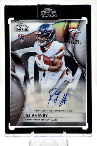 2025 Topps Chrome Black RJ Harvey Silver Refractor Autograph SP 252/299